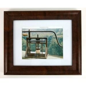 Framed Art Leonardo Da Vinci Model of Olive Press 14 x 17" Full Color Book Plate